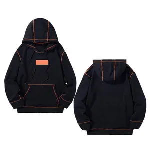 Set kaus dan celana olahraga lengan panjang untuk pria katun bulu 320 Gsm Hoodie Pullover pria murah Set Hoodie dan Jogger