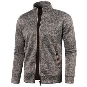 Prix de gros – Sweat-shirt d'hiver pour homme à manches longues et fermeture éclair, couleur unie, coupe régulière, en coton/polyester, qualité supérieure, plus épais - Product Image 4