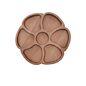 Plateau de service rond en bois personnalisé en gros pour les aliments secs - Product Image 4