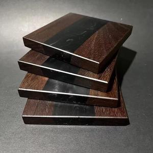 Dessous de verre en bois de qualité supérieure incurvé à la main avec matériau en résine Matériau poli pour la décoration de la maison et de l'hôtel Article - Product Image 2