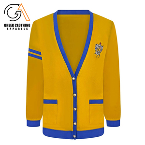 Cárdigan de punto con bordado personalizado, suéter para mujer, prendas de punto de manga larga, Sigma Gamma Rho, cuello en V, cárdigan de punto, suéter para hombre - Product Image 6