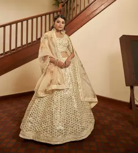 ملابس زفاف LEHNGA DUPATTA هندي باكستاني عالية الجودة لحفلات الزفاف