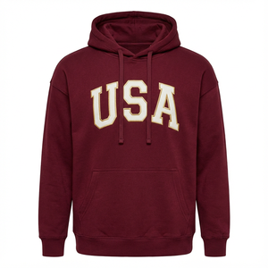 Pull en coton de haute qualité pour hommes, sweat-shirts oversize pour hommes, couleur bordeaux pour la collection d'hiver, la couleur rehausse l'ensemble de l'apparence - Product Image 5