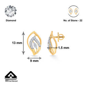 Boucles d'oreilles clous en or rose en forme de cœur pour femmes, plaquées or 14k 18k avec jade, zircon, moissanite et diamant - Product Image 5