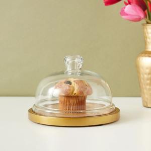 ที่วางเค้กสำเร็จรูปสีเงินแบบด้ามจับใบ2ชั้นเหมาะสำหรับวางโชว์ขนมและเสิร์ฟในงานปาร์ตี้ - Product Image 5