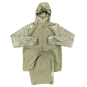 Élégant décontracté grande taille deux pièces coupe-vent survêtement ensemble respirant imprimé hommes automne confortable à capuche - Product Image 2