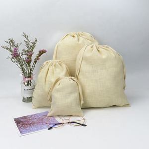 Eco-friendly Durable Reusable Promotional Folding Cotton <b>Drawstring</b> Gift <b>Pouch</b> with Customizable Sizes for Grocery Storage - Product Image 4
