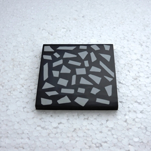 Dessous de verre en bois à bande blanche Tapis de protection Produit fait à la main de haute qualité - Product Image 6