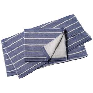 [Wholesale Products] HIORIE Osaka <b>Striped</b> Pattern Gauze <b>Towel</b> 100% Cotton <b>Bath</b> <b>Towel</b> 60cm*130cm Low MOQ Washable Dry Navy Blue - Product Image 1