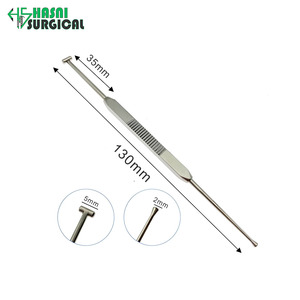 Depresor Escleral Curvo de Doble Extremo de Acero Inoxidable de 130 mm con Clip de Bolsillo, Juego de Instrumentos con Certificación CE para Cirugía Ocular - Product Image 5