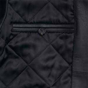 "Chaqueta Varsity de cuero para hombre con parches: cómoda, de alta calidad e ideal para atuendos informales y de moda" - Product Image 5