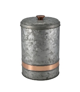 Metal Galvanized <b>Canister</b> <b>Black</b> Vintage Retro Kitchen Food Boxes Storage Containers for Home and Hotels Wholesale - Product Image 1