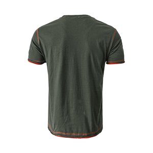 Camisetas con adorno de contraste para hombre, camisetas de cuello redondo, playeras básicas suaves, de manga corta, de costura de contraste, de gran tamaño, de verano - Product Image 4