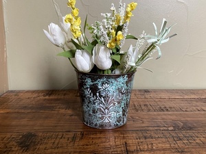 Christmas Garden Decorative Galvanized Metal iron bucket flower planters <b>pots</b> With Antique Finished at bulk wholesalers Price - Product Image 5