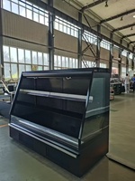 Réfrigérateur commercial semi-vertical multi-étagères à température unique, à refroidissement par air, avec contrôle numérique pour