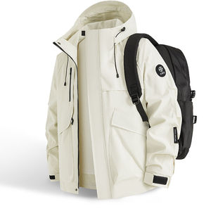 Gilet de sécurité d'hiver haute visibilité personnalisable, veste de travail imperméable en polyester et nylon avec logo, style haute visibilité - Product Image 3