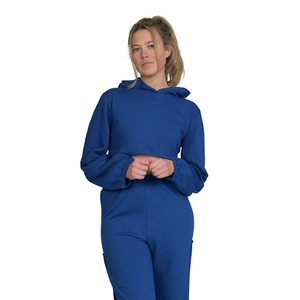 Sudaderas con Capucha Corta para Mujer, de Algodón y Felpa, Estilo Deportivo, Bordadas, Holgadas - Product Image 4