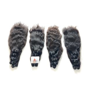 Fabricación de tejidos 100% Virgin Temple Bundle machine procesamiento de doble trama vietnamita ninguno extensiones de cabello humano sin procesar - Product Image 2