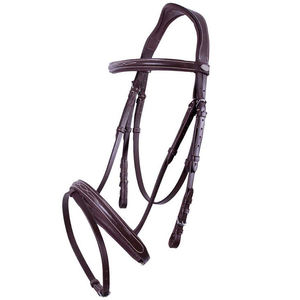 Brida de cuero genuino de Color negro atractivo con cristal decorativo Venta caliente Brida de cuero para montar a caballo - Product Image 1