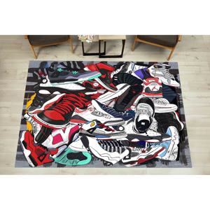 Tapis imprimé motif baskets - Moderne, Graffiti, Personnalisé, Décoration de luxe, Tapis en chenille - Product Image 2