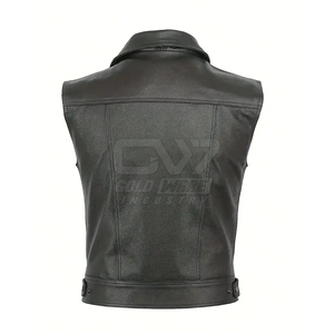 Chaleco de cuero de calidad superior Casual elegante nueva moda cremallera estilo hombres Chaleco de cuero para la venta - Product Image 2