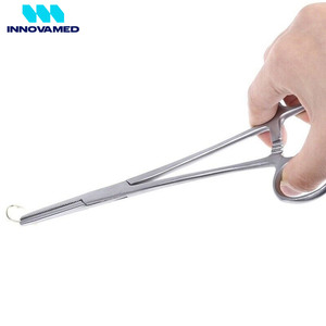 La más alta calidad 14 16 18/5.5 "Fórceps quirúrgicos de acero inoxidable Base de fuente de alimentación manual Sutura Instrumentos quirúrgicos reutilizables - Product Image 5
