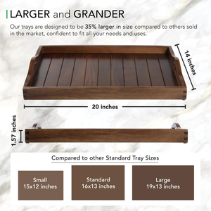 Bandeja de servicio de madera de diseño Floral de lujo decorativa hecha a mano hogar boda bandejas de frutas decorativas con organización de almacenamiento - Product Image 6