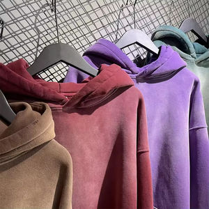 Pull à capuche vintage personnalisé pour hommes, pierre lavée à l'acide, sweat-shirt en coton surdimensionné, broderie d'appliques, culture - Product Image 6