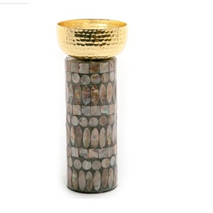 Bol en bois et en verre multifonctionnel avec incrustation d'os pour la décoration de table d'hôtel Bol à mélanger les fruits de haute qualité - Product Image 2
