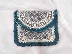 Sac à main en jute de style ethnique bohème pour femmes, fait à la main et écologique, sac à main en jute tissé de style indien Banjara - Product Image 5