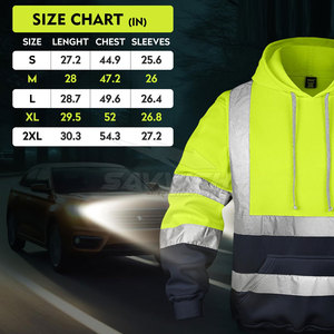 Diseña Tu Propia Sudadera de Seguridad de Alta Visibilidad, Sudadera de Seguridad de la Mejor Calidad, Nueva Sudadera de Seguridad Hecha en Pakistán - Product Image 4