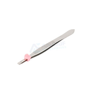Pince à épiler à pointe inclinée en acier inoxydable de conception personnalisée de meilleure qualité en vente en gros peigne à outils de beauté - Product Image 3