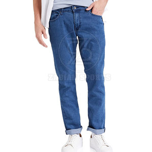 Pantalones vaqueros ecológicos ligeros de algodón 100% rectos para hombre de gran oferta hechos en fábrica, la mejor calidad al por mayor - Product Image 1