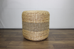 Pouf Ottoman en Jacinthe d'Eau Comehome Décoration d'Intérieur Fait Main Écologique - Product Image 4