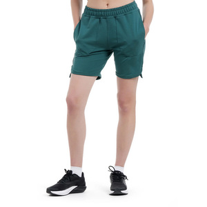 100% coton polaire Shorts pour femmes qualité supérieure cordon taille sport entraînement Jogging femmes Shorts couleur unie - Product Image 6