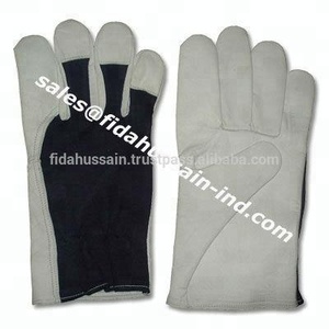 Gants de travail en cuir de grain de meilleure qualité 707 Gants de travail en cuir de gréeur canadiens du Pakistan Gants de gréement à usage quotidien - Product Image 4