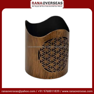 Portavelas de luz en T de Metal chapado en oro antiguo hecho a mano con diseño Floral elegante Ideal para bodas Decoración de festivales - Product Image 3