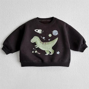 Nouveaux sweats pour enfants printemps-automne, couleur unie rétro, pulls à col roulé formels pour hommes, coupe ample - Product Image 5