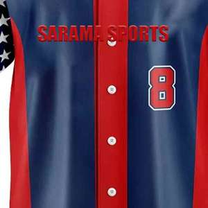 ชุดยูนิฟอร์มเบสบอลสำหรับทีมโรงเรียนและวิทยาลัย เสื้อเบสบอลแบบกำหนดเองพร้อมกางเกงเอวยางยืด ชุดยูนิฟอร์มเบสบอลแบบซับลิเมชั่น - Product Image 5
