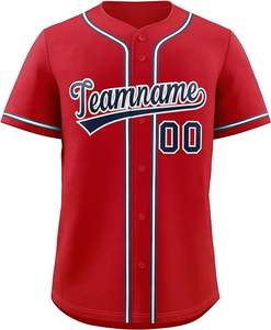 T-shirt de sport personnalisé de haute qualité avec boutons grande taille uniforme de baseball et softball lettres imprimées cousues chiffres pour hommes femmes jeunes - Product Image 6