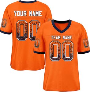 Maillots de football américain personnalisés OEM tissu à mailles en polyester impression par sublimation de numéros de logo de nom d'équipe sportive à séchage rapide - Product Image 5