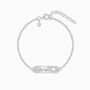 กำไลข้อมือสุดหรูรูปหัวใจสีเงินมีความอบอุ่น - Product Image 4
