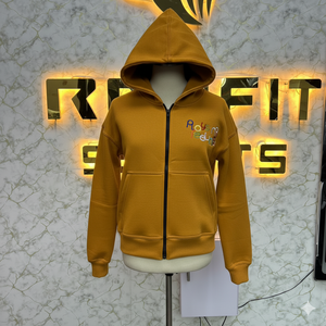 เสื้อฮู้ดมีซิปผ้าคอตตอนขนแกะ100% เสื้อฮู้ดแบบมีซิปปักโลโก้ออกแบบได้ตามที่ต้องการ - Product Image 1