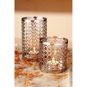 Modern Luxury Silver Color Handcrafted Iron Metal Reusable High Quality Home Wall Decorative <b>Tea</b> <b>Light</b> & Candle Votive Holder - Product Image 1
