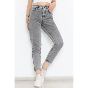Pantalons en jean pour femmes très vendus, coupe skinny, 100% coton, design personnalisé pour la vente en gros, nouvelle mode - Product Image 2