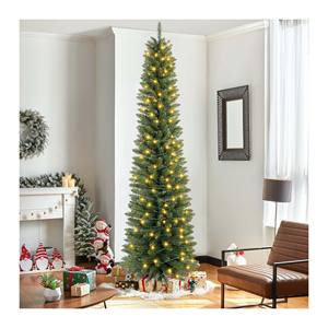 Arbre de Noël artificiel géant HOYECHI de 5 m à 50 m avec lumières LED, base debout, boules et étoiles en plastique pour décorations de rue - Product Image 6