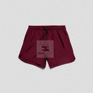 กางเกงขาสั้นเล่นกีฬาของผู้ชายแบบปรับแต่งได้เอวยางยืดปิดแบบลำลองลายทึบเป็นมิตรกับสิ่งแวดล้อม - Product Image 3