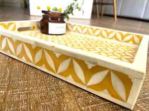 ถาดเสิร์ฟตกแต่ง ถาดเสิร์ฟทำจากไม้ MDF ฝังเรซิ่น ถาดขัดเงาธรรมชาติ เป็นมิตรกับสิ่งแวดล้อม ของตกแต่งบ้านและเครื่องครัว - Product Image 3