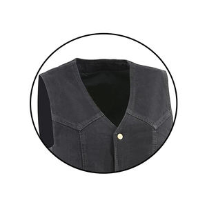 Nuevo Chaleco de cuero de calidad Premium 100%, Chaleco de cuero de estilo occidental estándar para hombre, chaleco de prendas de vestir - Product Image 3