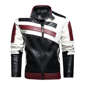 Chaqueta de cuero para hombre Slim Fit motocicleta Biker Stand Collar Casual primavera otoño abrigo italiano moda prendas de vestir exteriores estilo - Product Image 1